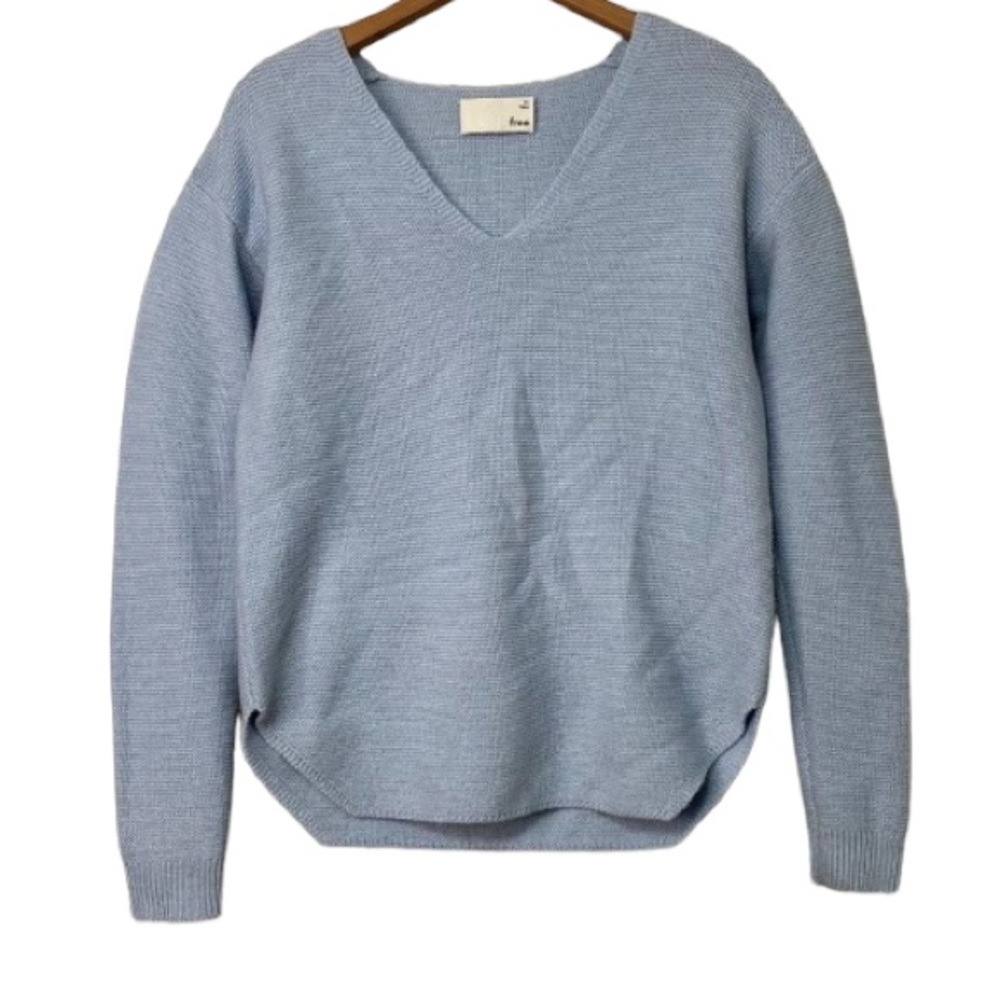 Aritzia Wilfred Free Wolter waffle knit V-neck pullover sweater size XS